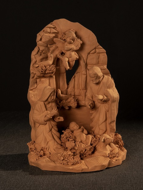 nativita grezza in terracotta 12 cm
