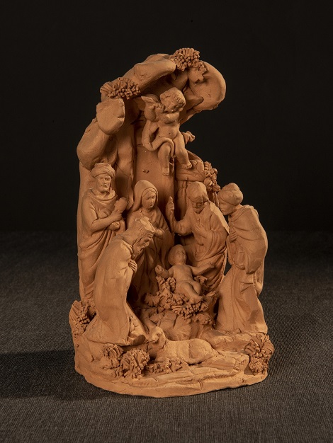 nativita grezza in terracotta