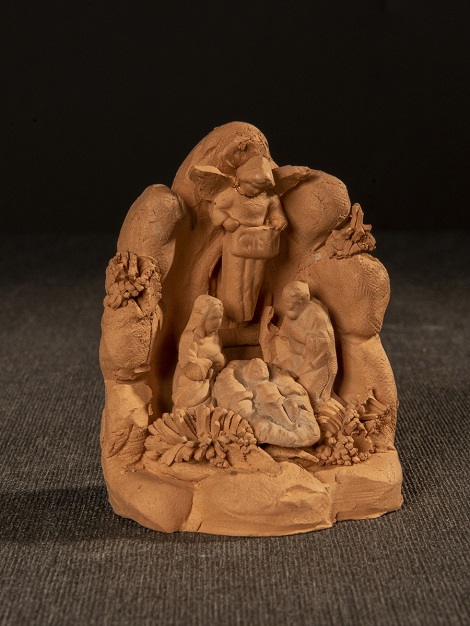 Natività grezza in Terracotta 6 cm